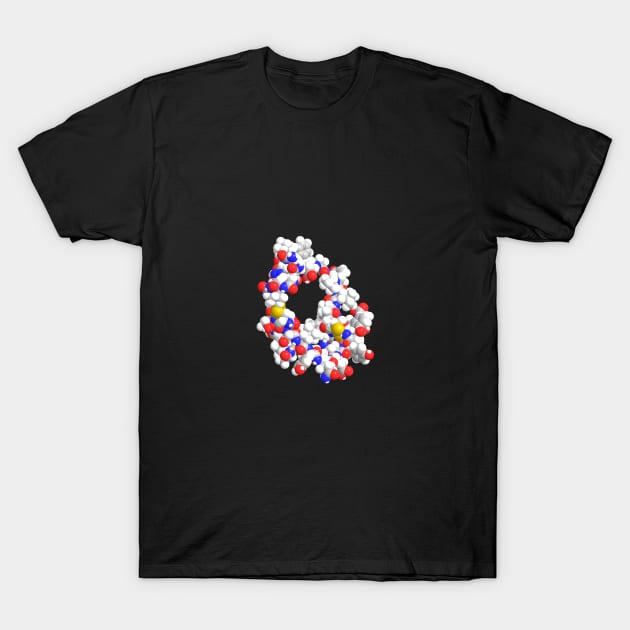 Insulin Molecule Chemistry T-Shirt by ChemECool